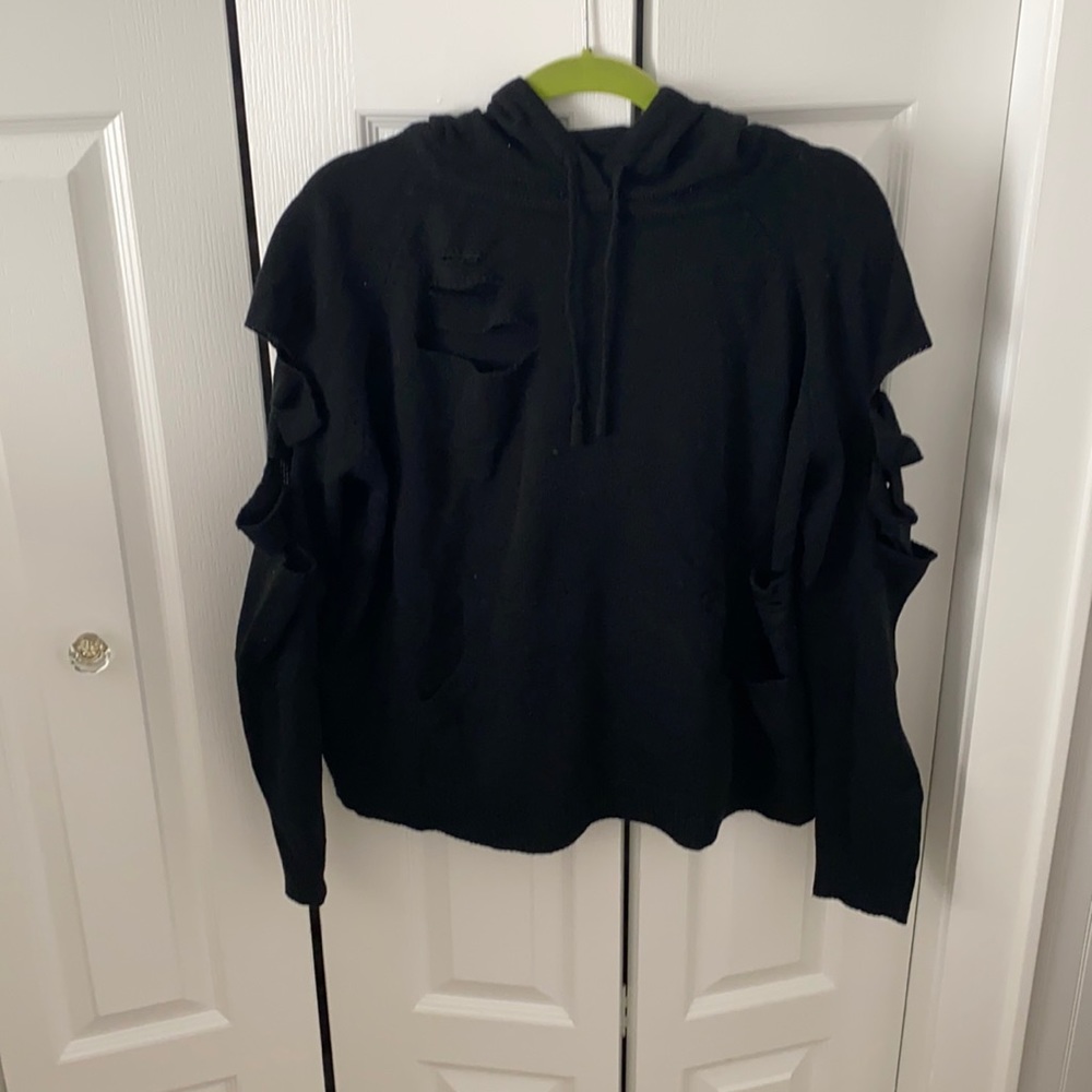LF Black Cutout Sweater